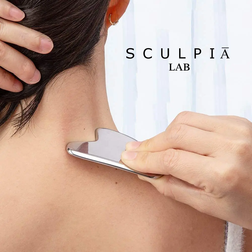 1Pcs Stainless Steel Gua Sha Scraper Massager For Face Neck Body Guasha Massage Tool Facial Skin Care Guasha Board Face Massager