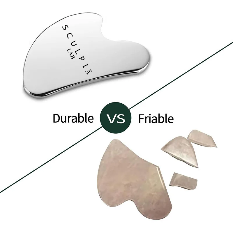 1Pcs Stainless Steel Gua Sha Scraper Massager For Face Neck Body Guasha Massage Tool Facial Skin Care Guasha Board Face Massager