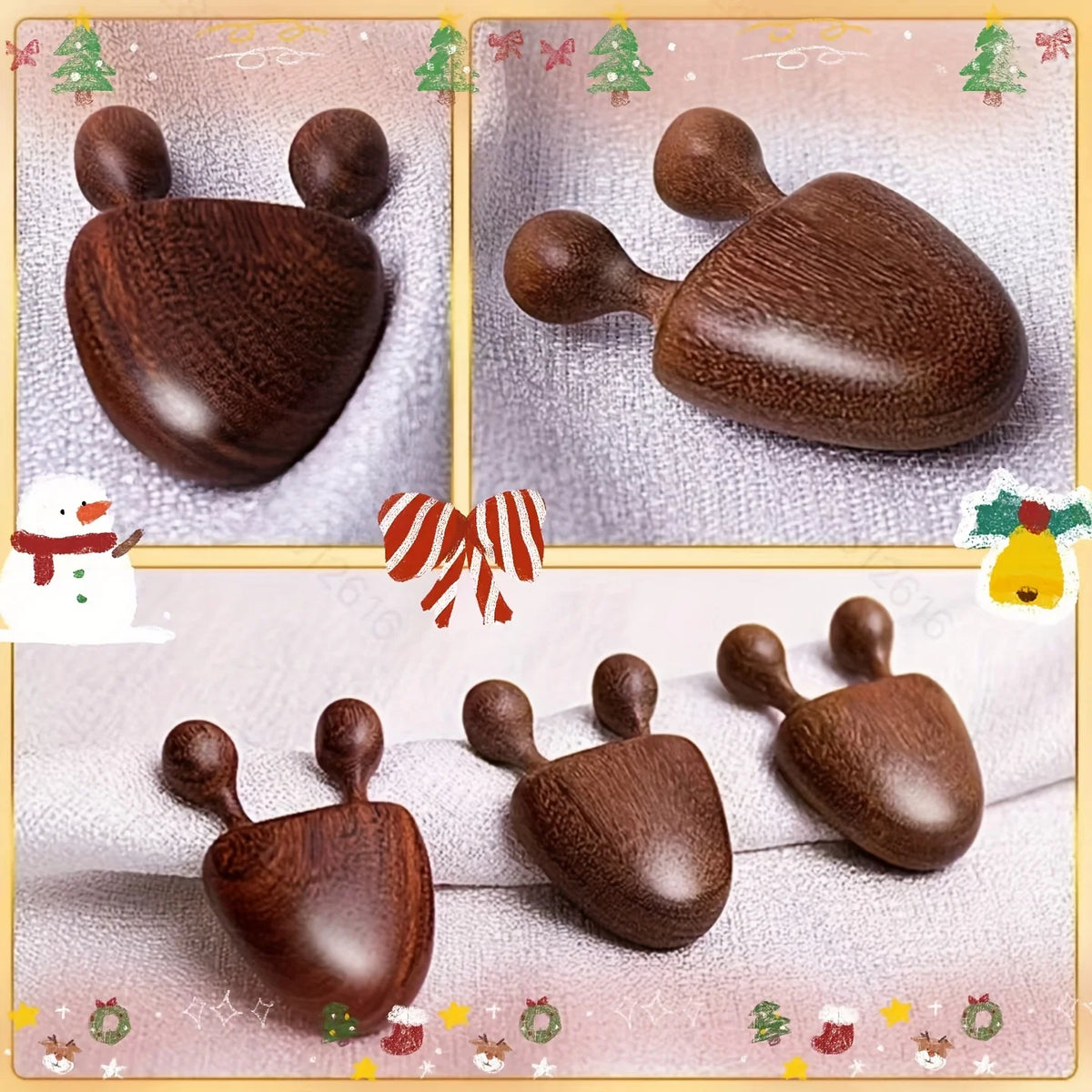 1pc Sandalwood Face Massager Nose & Face Massager - Eye Relief Tool Snail Facial Meridian Massage